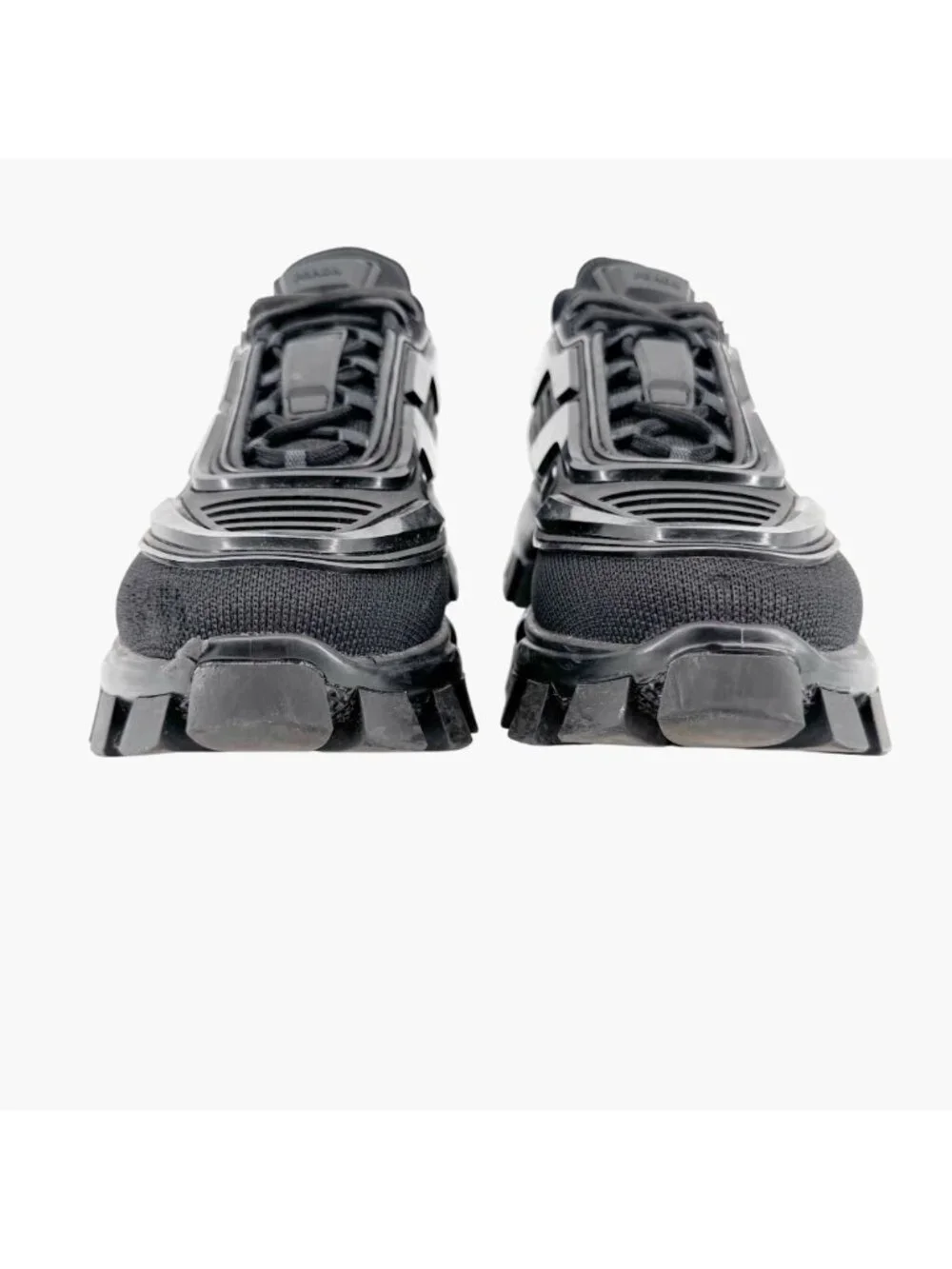 Prada Cloudbust Thunder Sneakers Men 5.5 Women 9.5 Black Chunky Lug Sole Shoe